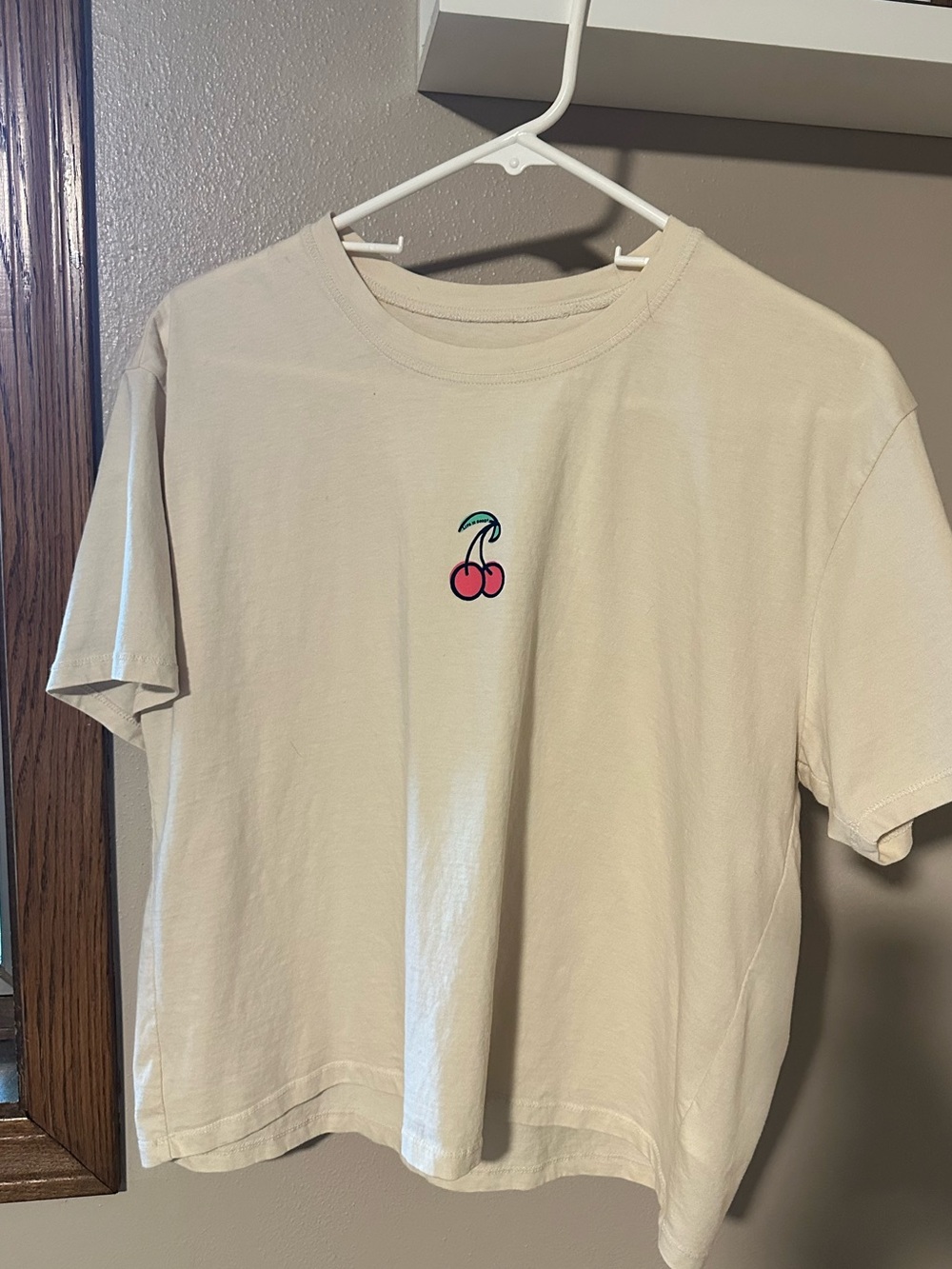 Life Is Good Cream Tee with Cherry